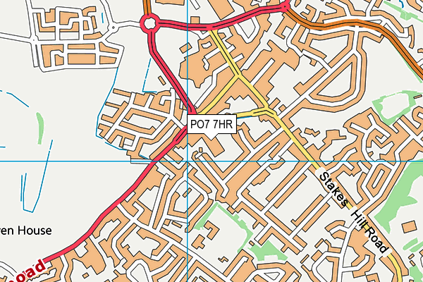 PO7 7HR map - OS VectorMap District (Ordnance Survey) PO7 7HR map - OS VectorMap District (Ordnance Survey)