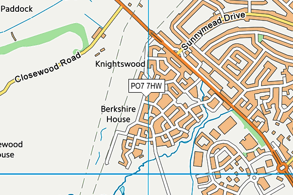 PO7 7HW map - OS VectorMap District (Ordnance Survey) PO7 7HW map - OS VectorMap District (Ordnance Survey)