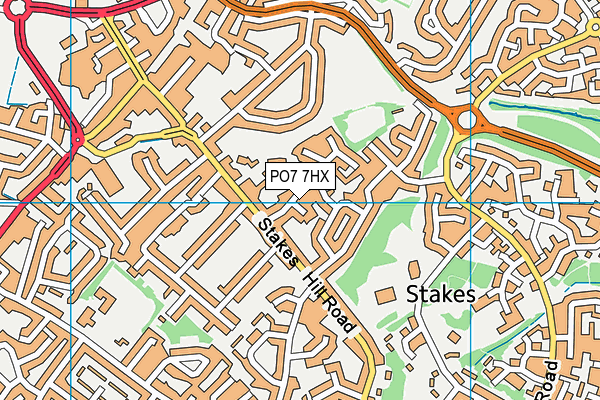 PO7 7HX map - OS VectorMap District (Ordnance Survey) PO7 7HX map - OS VectorMap District (Ordnance Survey)