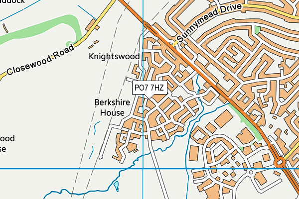 PO7 7HZ map - OS VectorMap District (Ordnance Survey) PO7 7HZ map - OS VectorMap District (Ordnance Survey)