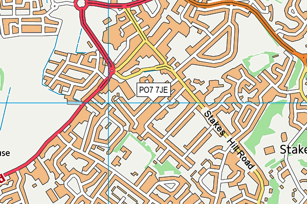 PO7 7JE map - OS VectorMap District (Ordnance Survey) PO7 7JE map - OS VectorMap District (Ordnance Survey)