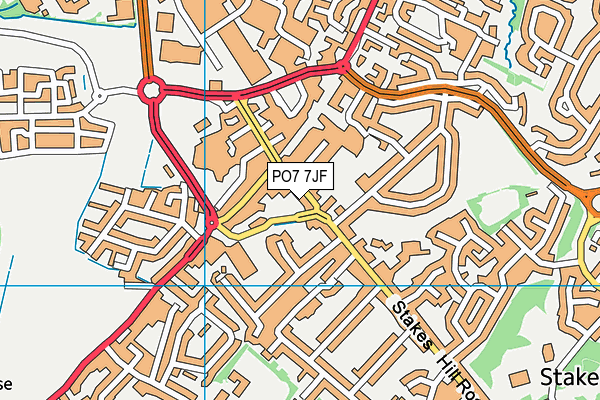 PO7 7JF map - OS VectorMap District (Ordnance Survey) PO7 7JF map - OS VectorMap District (Ordnance Survey)