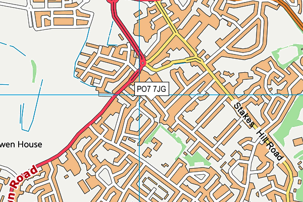 PO7 7JG map - OS VectorMap District (Ordnance Survey) PO7 7JG map - OS VectorMap District (Ordnance Survey)