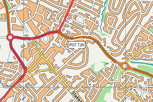 PO7 7JN map - OS VectorMap District (Ordnance Survey) PO7 7JN map - OS VectorMap District (Ordnance Survey)