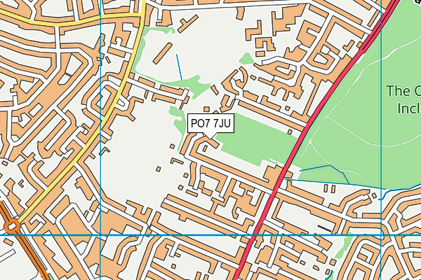 PO7 7JU map - OS VectorMap District (Ordnance Survey) PO7 7JU map - OS VectorMap District (Ordnance Survey)