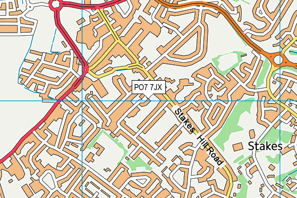 PO7 7JX map - OS VectorMap District (Ordnance Survey) PO7 7JX map - OS VectorMap District (Ordnance Survey)