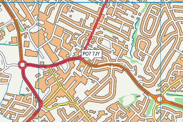 PO7 7JY map - OS VectorMap District (Ordnance Survey) PO7 7JY map - OS VectorMap District (Ordnance Survey)