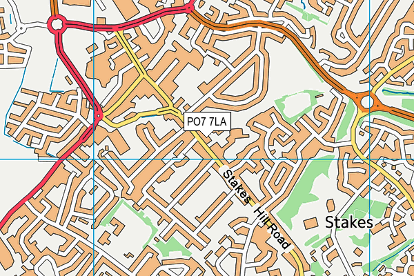 PO7 7LA map - OS VectorMap District (Ordnance Survey) PO7 7LA map - OS VectorMap District (Ordnance Survey)