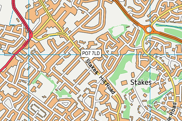 PO7 7LD map - OS VectorMap District (Ordnance Survey) PO7 7LD map - OS VectorMap District (Ordnance Survey)