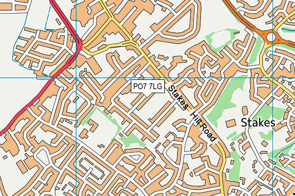PO7 7LG map - OS VectorMap District (Ordnance Survey) PO7 7LG map - OS VectorMap District (Ordnance Survey)