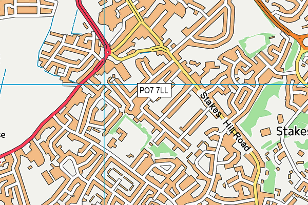 PO7 7LL map - OS VectorMap District (Ordnance Survey) PO7 7LL map - OS VectorMap District (Ordnance Survey)