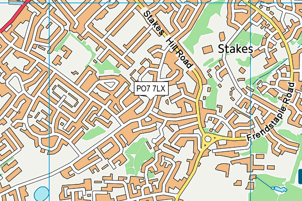 PO7 7LX map - OS VectorMap District (Ordnance Survey) PO7 7LX map - OS VectorMap District (Ordnance Survey)