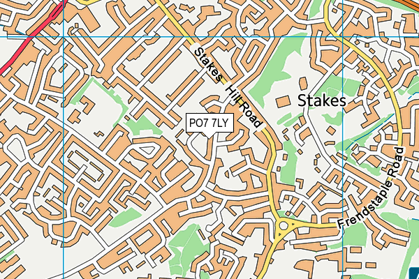 PO7 7LY map - OS VectorMap District (Ordnance Survey) PO7 7LY map - OS VectorMap District (Ordnance Survey)
