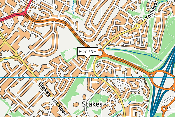 PO7 7NE map - OS VectorMap District (Ordnance Survey) PO7 7NE map - OS VectorMap District (Ordnance Survey)