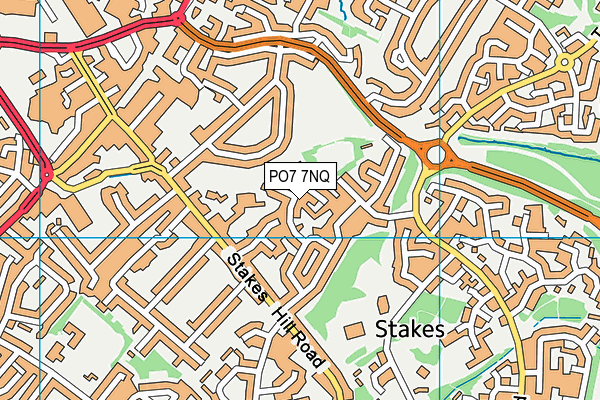 PO7 7NQ map - OS VectorMap District (Ordnance Survey)