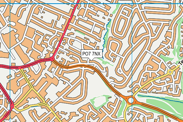 PO7 7NX map - OS VectorMap District (Ordnance Survey) PO7 7NX map - OS VectorMap District (Ordnance Survey)