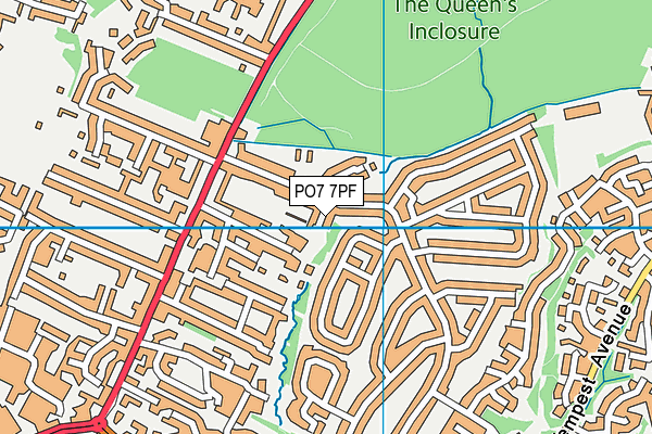PO7 7PF map - OS VectorMap District (Ordnance Survey) PO7 7PF map - OS VectorMap District (Ordnance Survey)