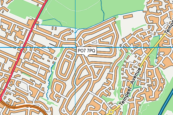 PO7 7PQ map - OS VectorMap District (Ordnance Survey) PO7 7PQ map - OS VectorMap District (Ordnance Survey)