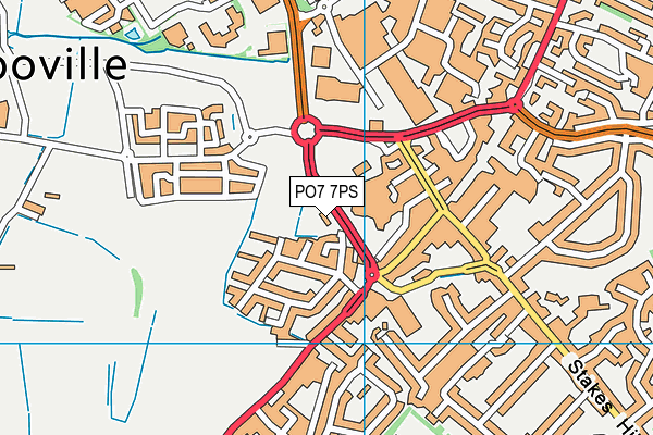 PO7 7PS map - OS VectorMap District (Ordnance Survey) PO7 7PS map - OS VectorMap District (Ordnance Survey)