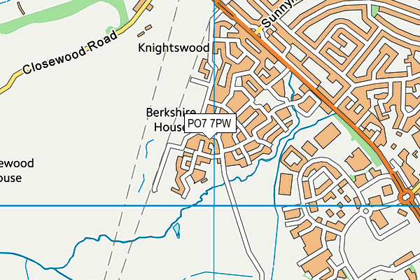 PO7 7PW map - OS VectorMap District (Ordnance Survey) PO7 7PW map - OS VectorMap District (Ordnance Survey)