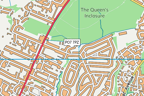 PO7 7PZ map - OS VectorMap District (Ordnance Survey) PO7 7PZ map - OS VectorMap District (Ordnance Survey)