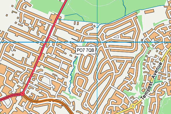 PO7 7QB map - OS VectorMap District (Ordnance Survey) PO7 7QB map - OS VectorMap District (Ordnance Survey)