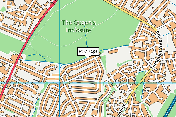 PO7 7QG map - OS VectorMap District (Ordnance Survey) PO7 7QG map - OS VectorMap District (Ordnance Survey)