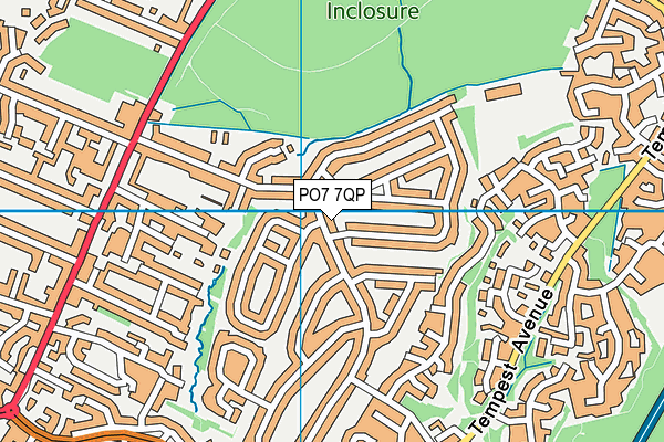 PO7 7QP map - OS VectorMap District (Ordnance Survey) PO7 7QP map - OS VectorMap District (Ordnance Survey)