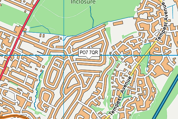 PO7 7QR map - OS VectorMap District (Ordnance Survey) PO7 7QR map - OS VectorMap District (Ordnance Survey)
