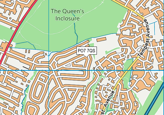 PO7 7QS map - OS VectorMap District (Ordnance Survey) PO7 7QS map - OS VectorMap District (Ordnance Survey)
