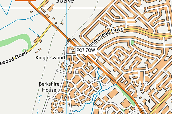 PO7 7QW map - OS VectorMap District (Ordnance Survey)