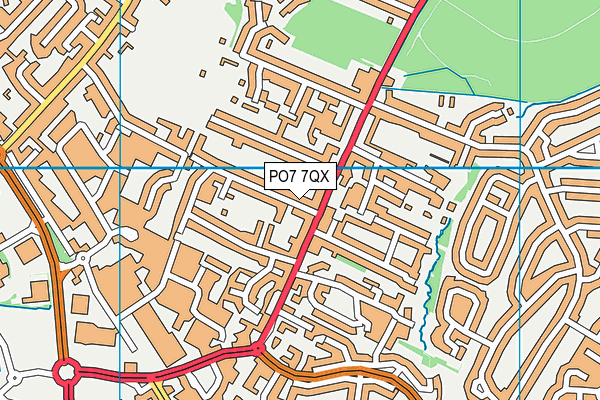 PO7 7QX map - OS VectorMap District (Ordnance Survey) PO7 7QX map - OS VectorMap District (Ordnance Survey)