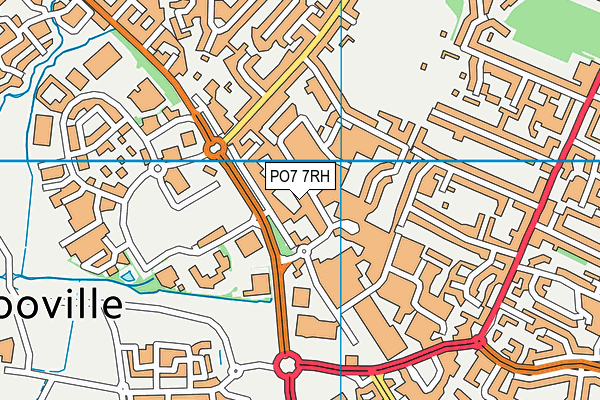 PO7 7RH map - OS VectorMap District (Ordnance Survey)