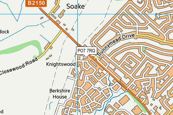 PO7 7RQ map - OS VectorMap District (Ordnance Survey)
