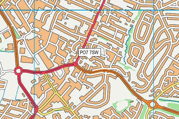 PO7 7SW map - OS VectorMap District (Ordnance Survey) PO7 7SW map - OS VectorMap District (Ordnance Survey)