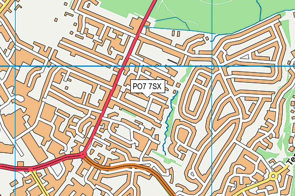 PO7 7SX map - OS VectorMap District (Ordnance Survey) PO7 7SX map - OS VectorMap District (Ordnance Survey)