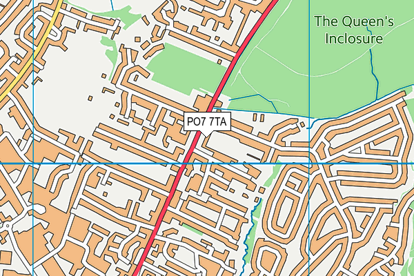PO7 7TA map - OS VectorMap District (Ordnance Survey) PO7 7TA map - OS VectorMap District (Ordnance Survey)