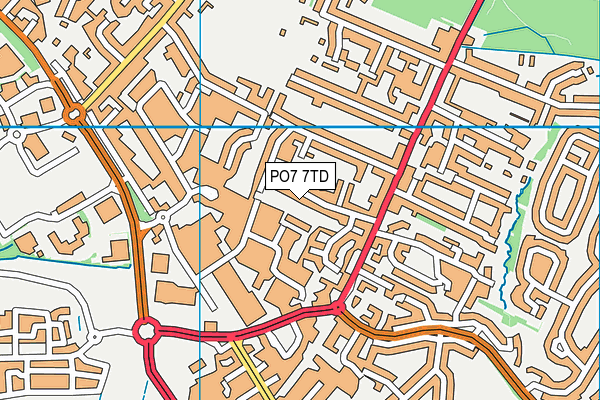 PO7 7TD map - OS VectorMap District (Ordnance Survey) PO7 7TD map - OS VectorMap District (Ordnance Survey)