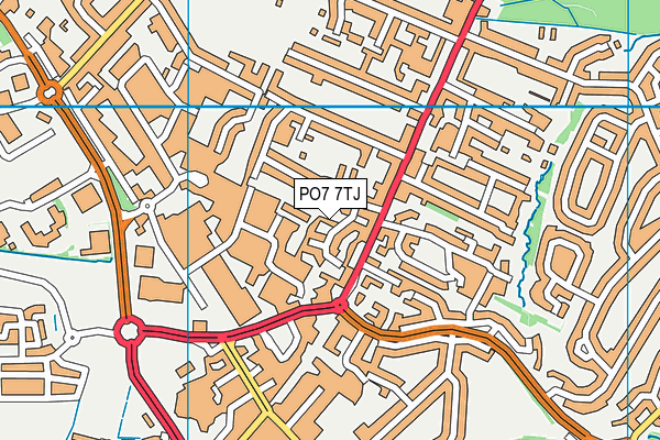 PO7 7TJ map - OS VectorMap District (Ordnance Survey) PO7 7TJ map - OS VectorMap District (Ordnance Survey)