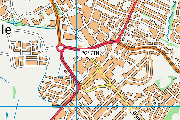 PO7 7TN map - OS VectorMap District (Ordnance Survey) PO7 7TN map - OS VectorMap District (Ordnance Survey)