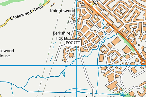 PO7 7TT map - OS VectorMap District (Ordnance Survey) PO7 7TT map - OS VectorMap District (Ordnance Survey)
