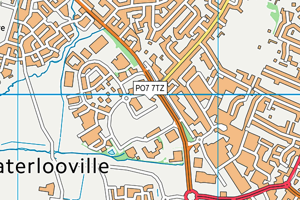PO7 7TZ map - OS VectorMap District (Ordnance Survey) PO7 7TZ map - OS VectorMap District (Ordnance Survey)