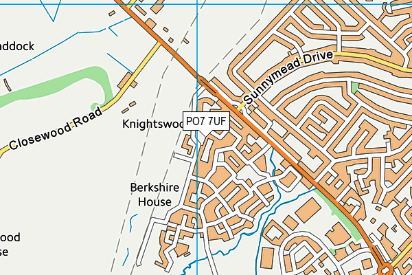 PO7 7UF map - OS VectorMap District (Ordnance Survey) PO7 7UF map - OS VectorMap District (Ordnance Survey)