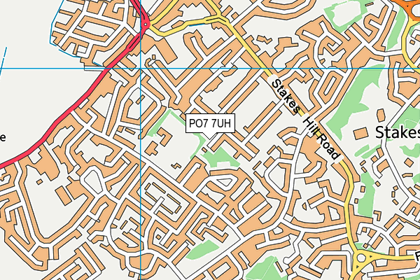 PO7 7UH map - OS VectorMap District (Ordnance Survey) PO7 7UH map - OS VectorMap District (Ordnance Survey)