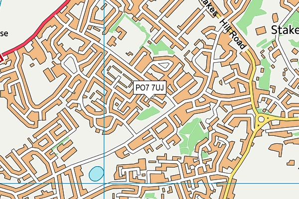 PO7 7UJ map - OS VectorMap District (Ordnance Survey) PO7 7UJ map - OS VectorMap District (Ordnance Survey)