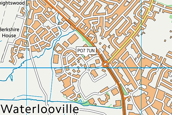 PO7 7UN map - OS VectorMap District (Ordnance Survey) PO7 7UN map - OS VectorMap District (Ordnance Survey)