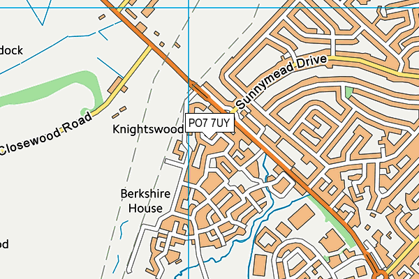 PO7 7UY map - OS VectorMap District (Ordnance Survey) PO7 7UY map - OS VectorMap District (Ordnance Survey)