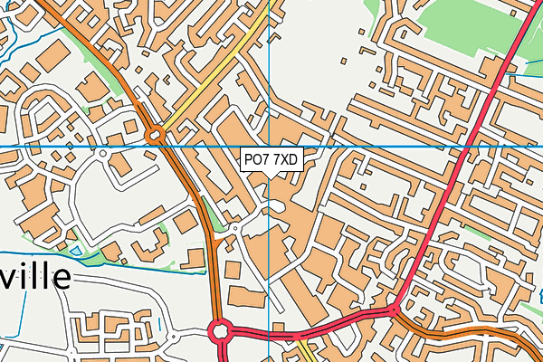 PO7 7XD map - OS VectorMap District (Ordnance Survey) PO7 7XD map - OS VectorMap District (Ordnance Survey)