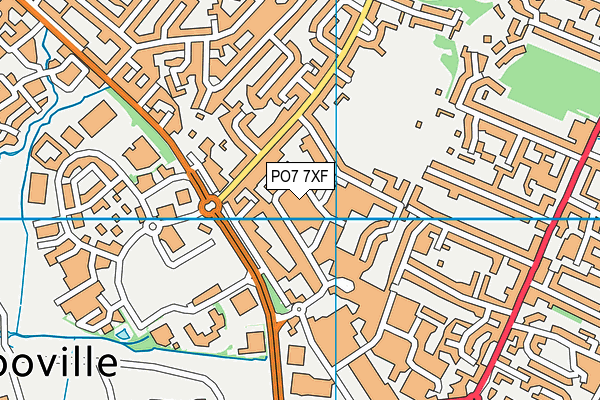 PO7 7XF map - OS VectorMap District (Ordnance Survey) PO7 7XF map - OS VectorMap District (Ordnance Survey)