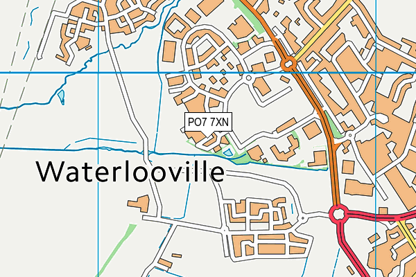 PO7 7XN map - OS VectorMap District (Ordnance Survey) PO7 7XN map - OS VectorMap District (Ordnance Survey)